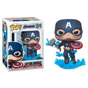 FUNKO POP MARVEL LOS VENGADORES ENDGAME CAPITAN AMERICA CON ESCUDO ROTO & MJOLNIR 45137 - MGS0000001925