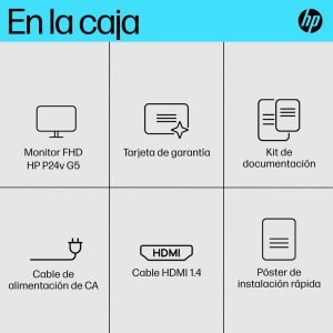 MONITOR HP P24V G5 23.8" FHD 75HZ - DSP0000022045 - Imagen 7