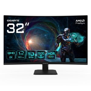 MONITOR CURVO GAMING GIGABYTE GS32QCA 31.5" QHD 180HZ - DSP0000030942