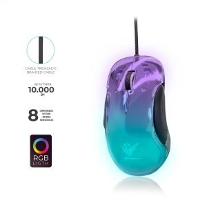 Phoenix Banshee Hasta 10000 DPI, Click HUANO, Carcasa RGB Transparente, Botones Configurables - Imagen 4