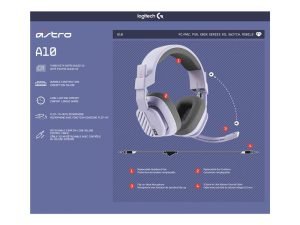 AURICULARES CON MICROFONO LOGITECH A10 ASTRO GAMING GEN 2 JACK 3.5MM BLANCO - MGS0000015722 - Imagen 7