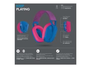 AURICULARES CON MICROFONO LOGITECH G435 GAMING WIRELESS INALAMBRICO AZUL - MGS0000015729 - Imagen 2