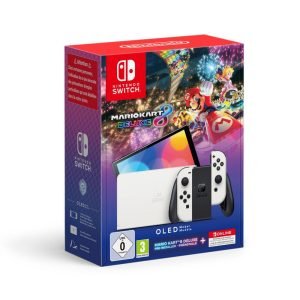 CONSOLA NINTENDO SWITCH OLED BLANCA + MARIO KART 8 + NSO 12M - MGS0000024697