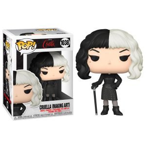 FUNKO POP DISNEY CRUELLA EMMA STONE CRUELLA DE VIL CON BASTON CREANDO ARTE 54466 - MGS0000003916